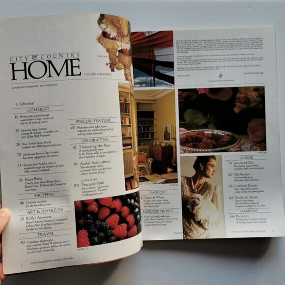 Summer 1986 City & Country Home Magazine Canadian Lifestyle Interior Design Arch - Picture 2 of 6